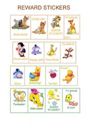 English Worksheet: Reward stickers