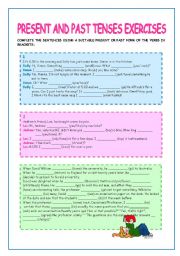 PRESENT AND PAST TENSES EXERCISES