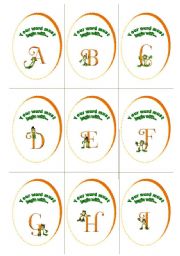 English Worksheet: THE ALPHABET GAME 1/2