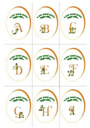 English Worksheet: THE ALPHABET GAME 1/2