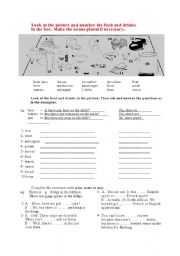 English Worksheet: countale uncountable