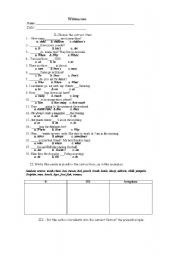 English worksheet: Written Grammar Test