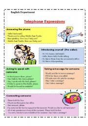 telephone expressions