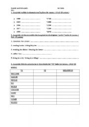 English Worksheet: revision 