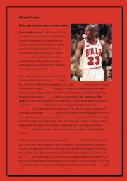 English Worksheet: Michael Jordan - Past simple