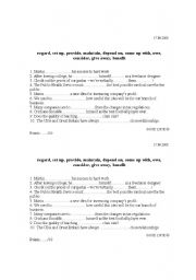 English Worksheet: advanced vocabulary