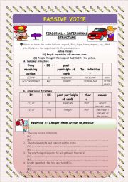 English Worksheet: PASSIVE VOICE 3/3