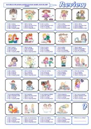 English Worksheet: Present Continuous Review. PART 1