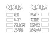 English worksheet: colours worksheet
