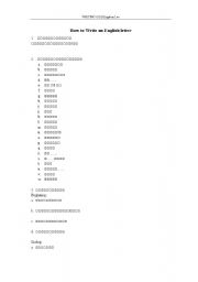English Worksheet: English letter writing