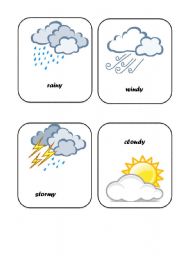 English Worksheet: Weather Flashcards