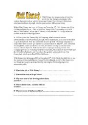 English Worksheet: Walt Disney