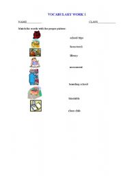 English worksheet: british school