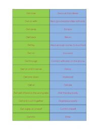 English worksheet: phrasal verb 