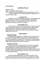 English worksheet: lesson plan loch ness monster