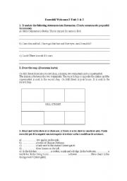 English Worksheet: welcome