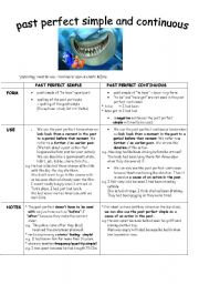 English Worksheet: past perfect simple and continuous