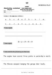 English Worksheet: handwriting