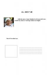 English worksheet: Talking About Myself