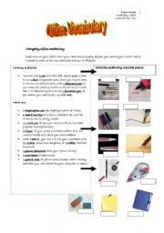 English worksheet: Stationery