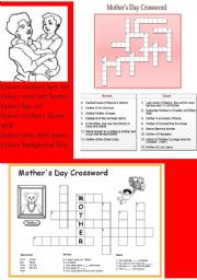 English worksheet: mothers day