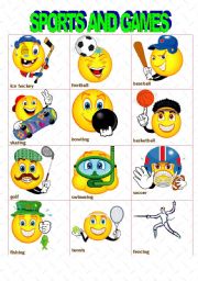 English Worksheet: Sports and games