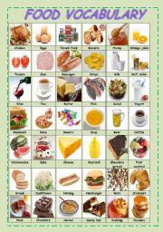 English Worksheet: Food vocabulary