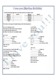 English Worksheet: I love you - adverbs of manner