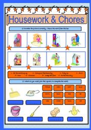 English Worksheet: Housework & Chores