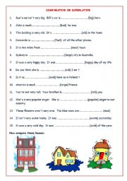 English Worksheet: comparatives or superlatives