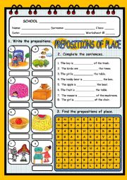 PREPOSITIONS OF PLACE