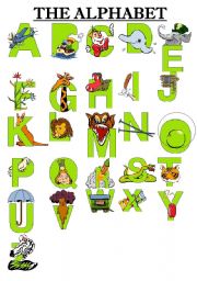 English Worksheet: The alphabet