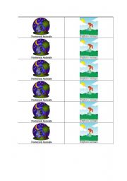 English worksheet: Nocturanal/Daytime animal sort headers