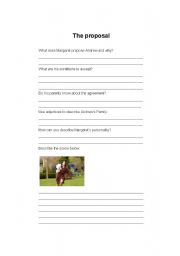 English Worksheet: The proposal