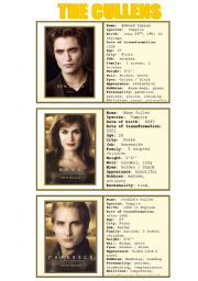 New moon - Twilight saga worksheets