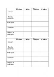 English worksheet: recap.vocab