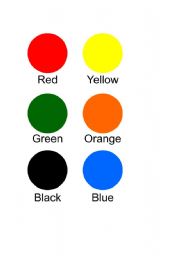 English Worksheet: colours