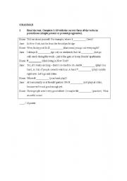 English Worksheet: simple present,  present progressive