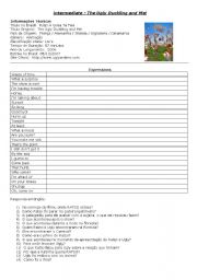 English Worksheet: the ugly duckling and me - film review