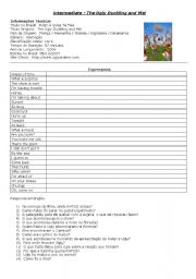 English worksheet: the ugly duckling and me - film review