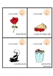 English Worksheet: Five Senses Cards 2 of 2 (20 cards in all)
