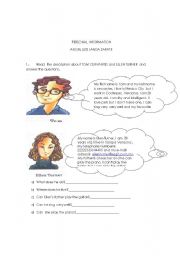 English Worksheet: personal information