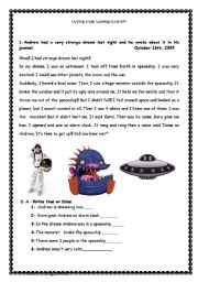 English Worksheet: Andrews story Four pages