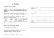 English Worksheet: Matilda by Roald Dahl comprehension worksheet