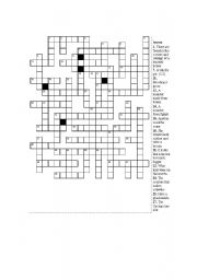 English Worksheet: halloween crossword