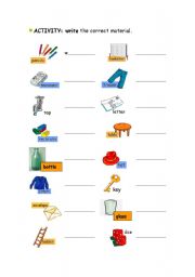 English worksheet: Matter.Whats is made of?