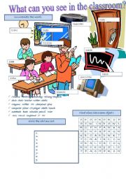 English Worksheet: Classroom