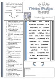 Fun Sheet Theme: Weather