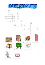 English Worksheet: classroom objects