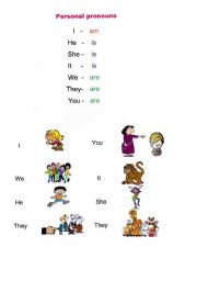 English Worksheet: Personal pronouns